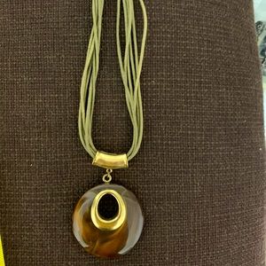 Beautiful necklace with natural tiger eye pendant